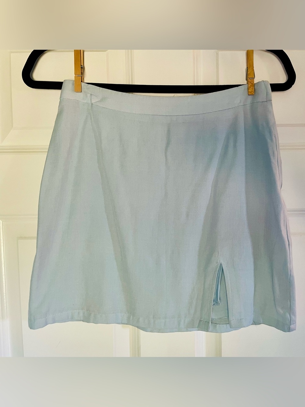 Classic Light Blue Womens Mini Skirt